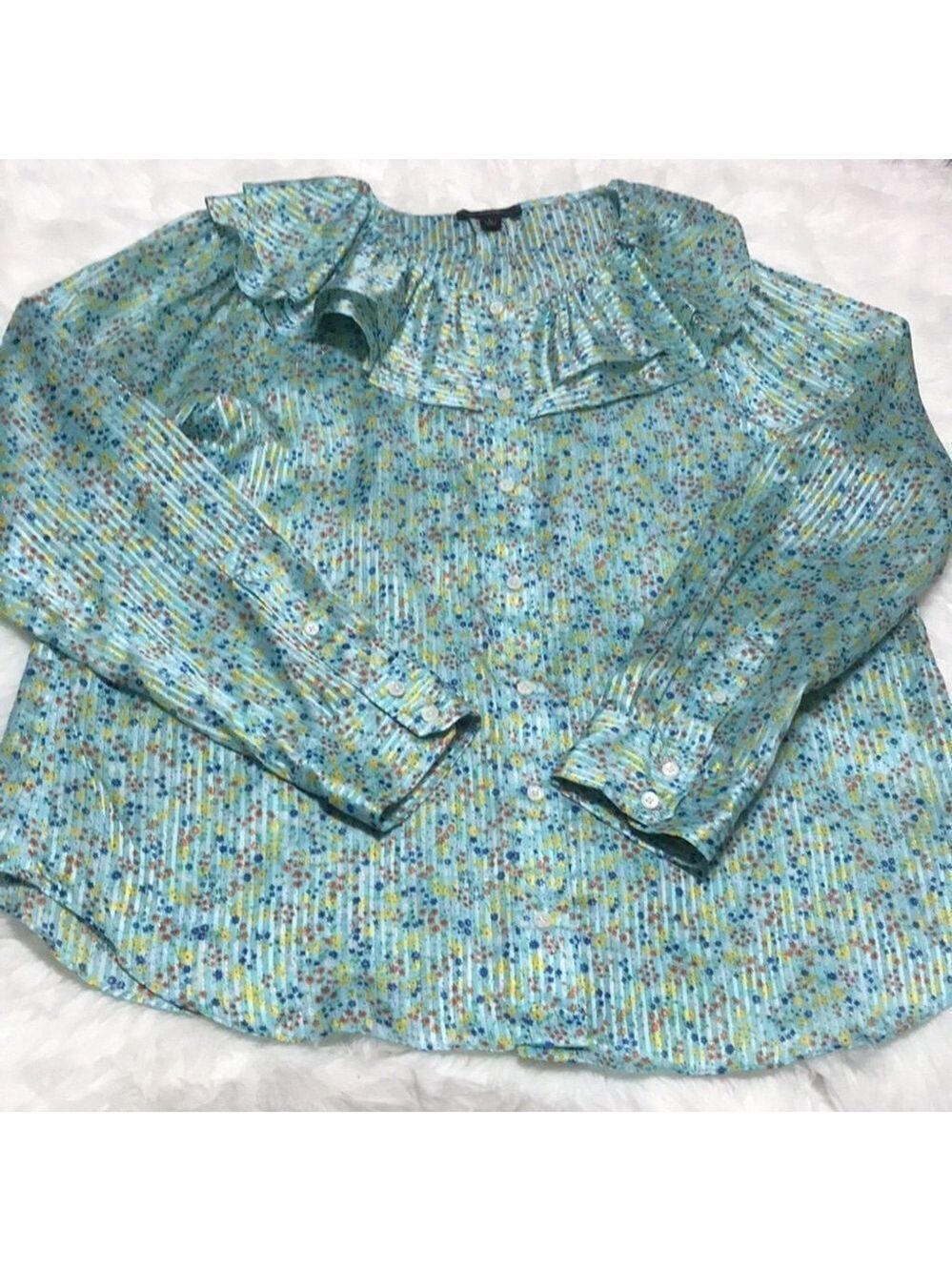 NWOT J. Crew Ruffle Collar Top Sz Large - Picture 10 of 10